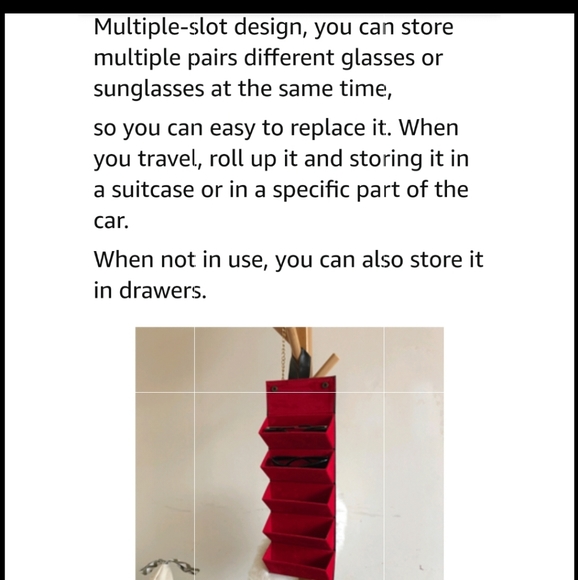 Travel Safe Sunglasses organizer 5 compartments. - Picture 6 of 16